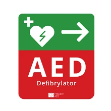 Tablica informacyjna AED kierunkowa (TK-E)