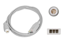 Kabel EKG do monitorowania rozłączny, 3-odprowadzeniowy, system VS, wtyk okrągły 12-pin, dł. 270 cm