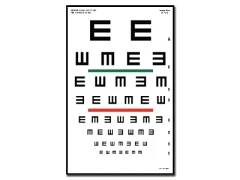 Tradycyjna Tablica optometryczna E - 6m - 23x35.5 cm